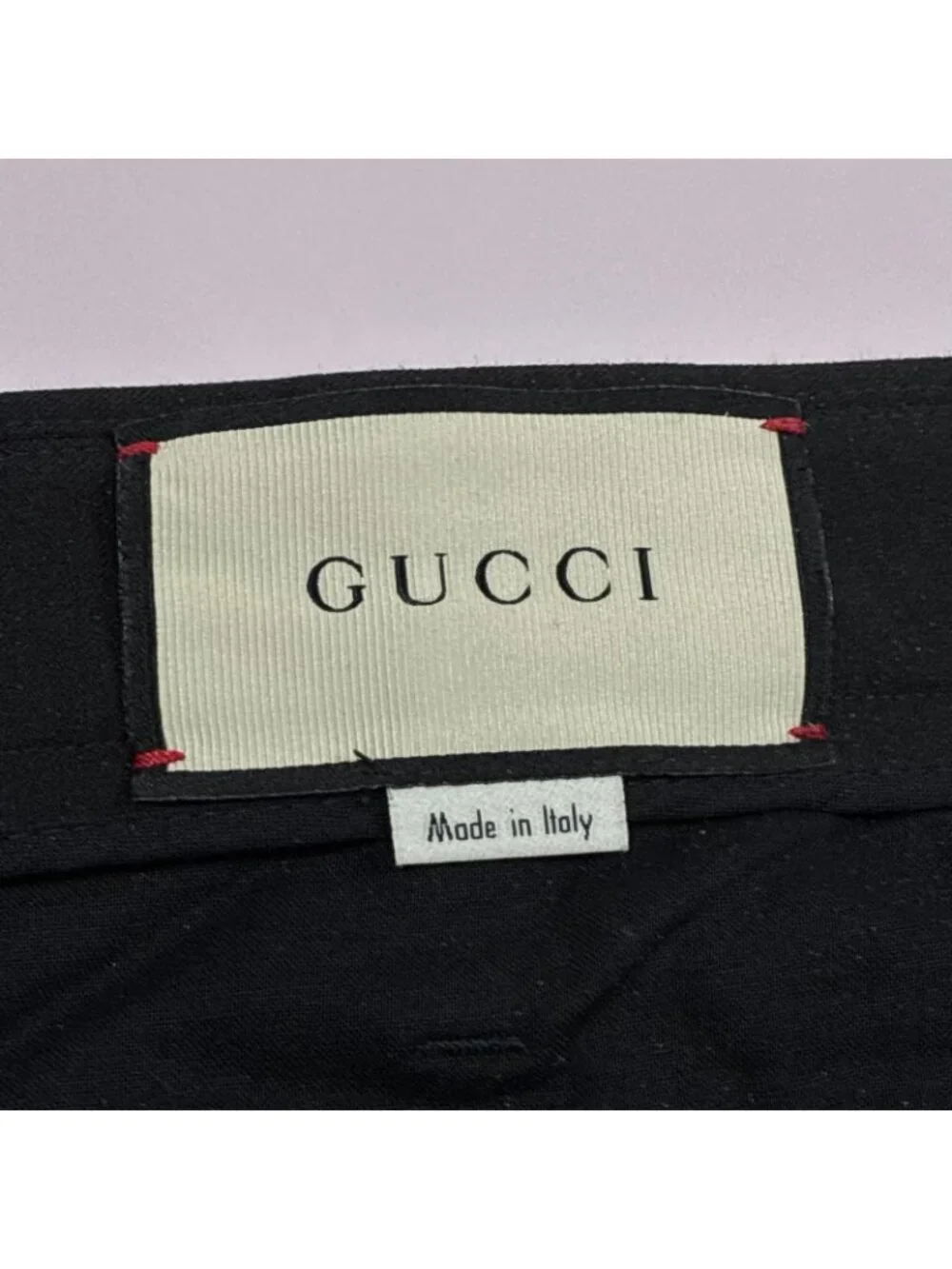 Gucci Side Line Gabardine Stretch Pants Black 44